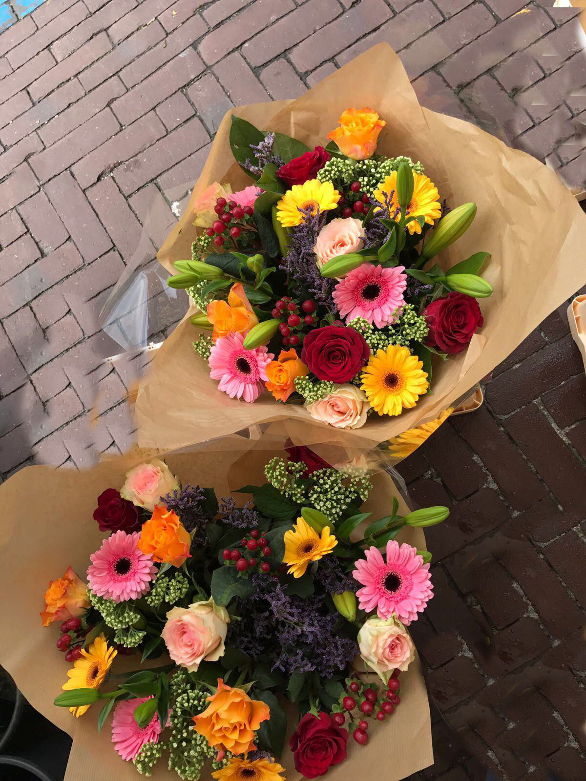 rond boeket gemengd alle kleuren